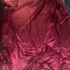 Queen Sized Maroon Satin Duvet Cover